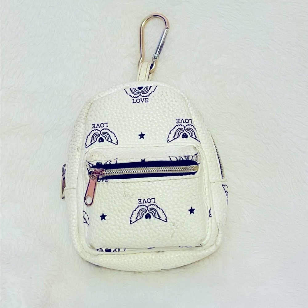Love Angel Wings Heart Y2K Functional Mini Backpack Keychain